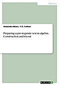 Preparing a pre-requisite test in algebra. Constru