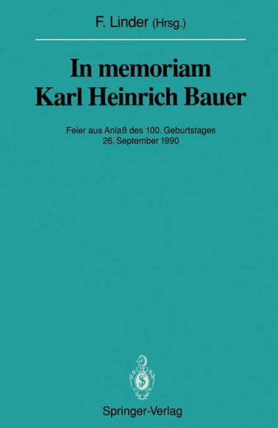 In memoriam Karl Heinrich Bauer