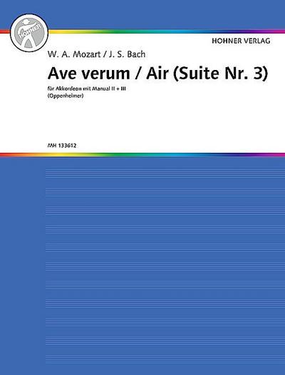 Ave Verum (Mozart) / Air aus der Suite Nr.3 (Bach)für Akkordeon M2/M3