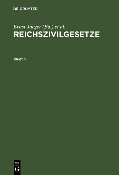 Reichszivilgesetze. (Ausgabe für Sachsen)
