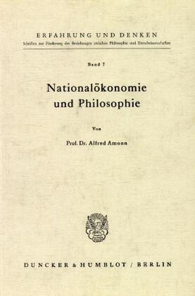 Nationalökonomie und Philosophie.