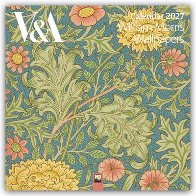 William Morris Wallpapers - Tapetendesign 2027 - Original Flame Tree Publishing-Kalender [Kalender] 