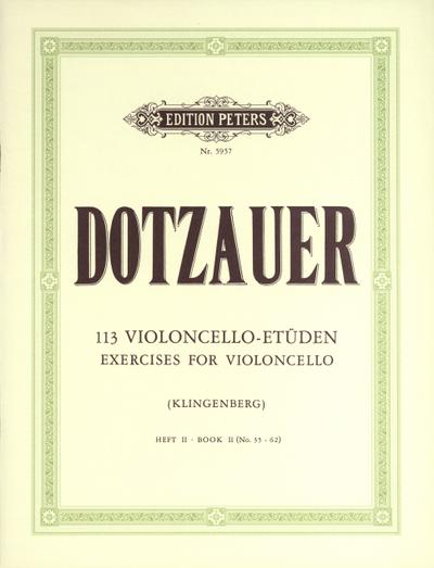113 Violoncello-Etüden - Heft 2, 2 Teile