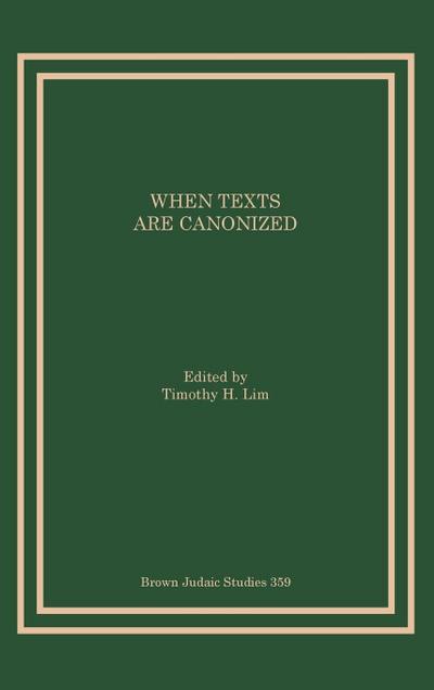 When Texts Are Canonized