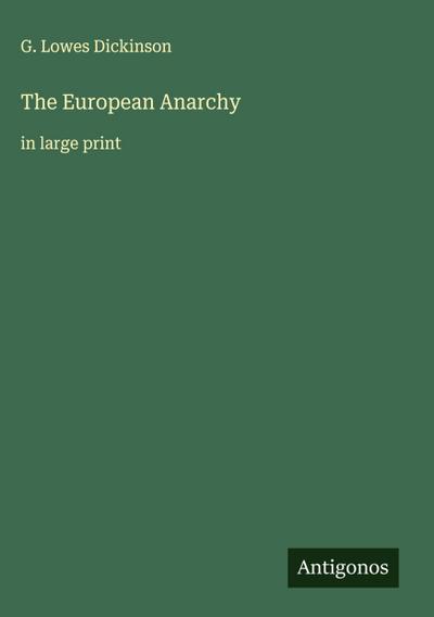 The European Anarchy