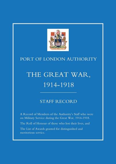 Port of London Authority - The Great War 1914-1918