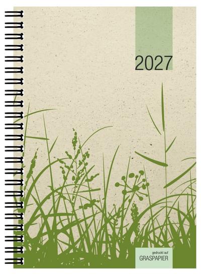 Wochenbuch 1W/2S Graspapier 2027 