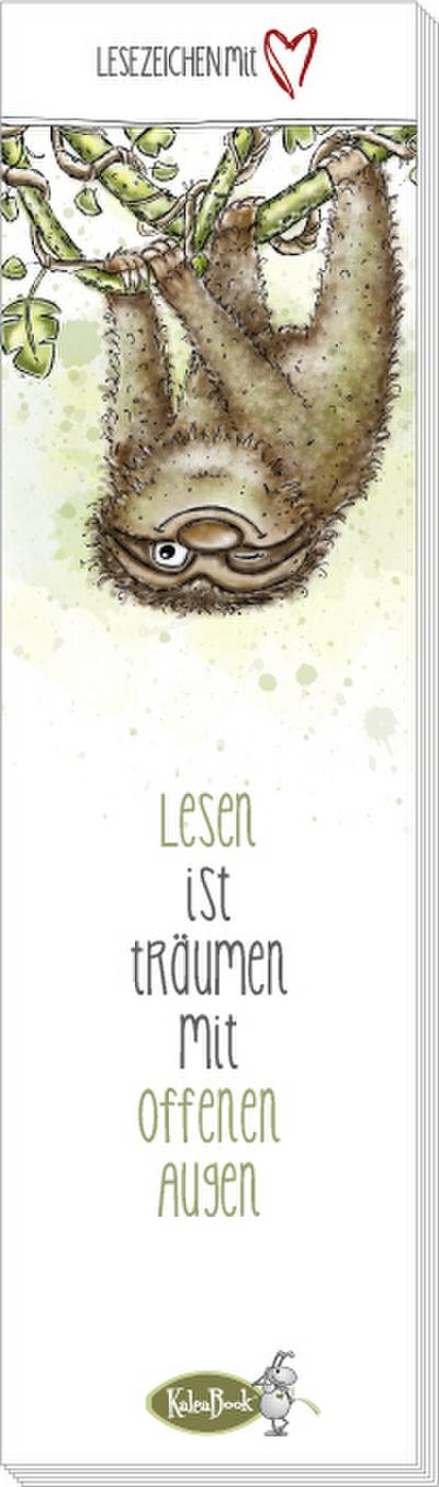 Lesen ist Träumen mit offenen Augen (Lesezeichenblock) 