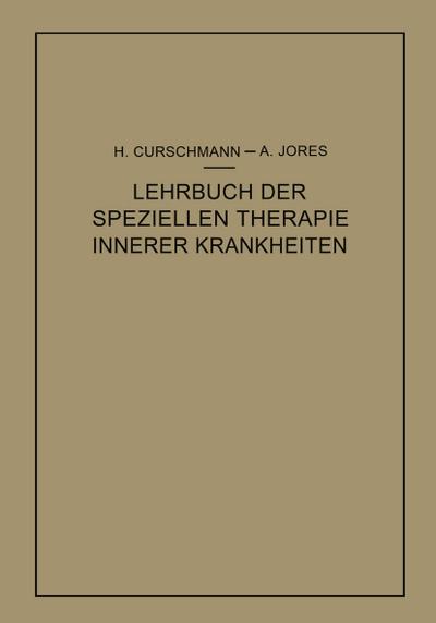 Lehrbuch der speziellen Therapie innerer Krankheiten
