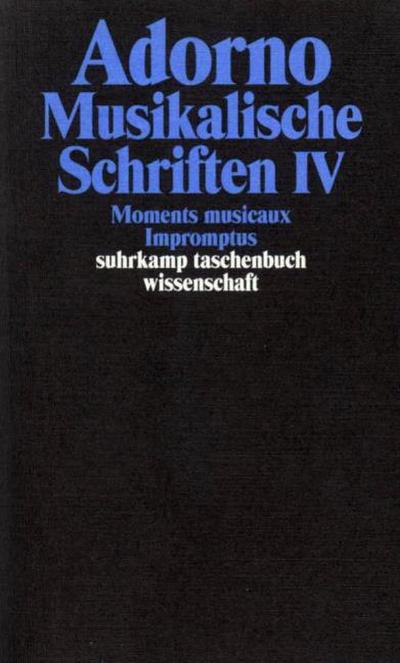 Musikalische Schriften IV