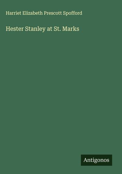 Hester Stanley at St. Marks