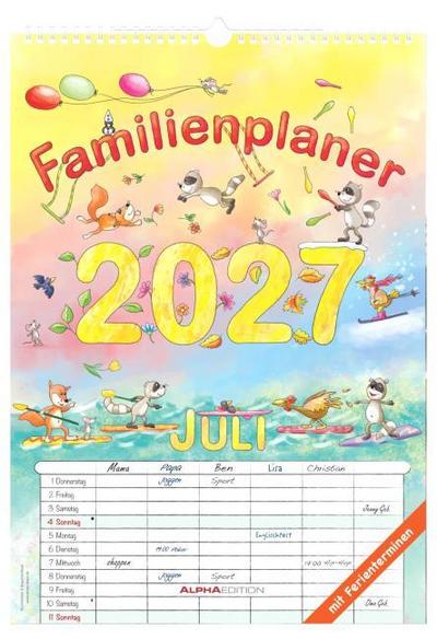 Familienplaner Cartoon 2027
