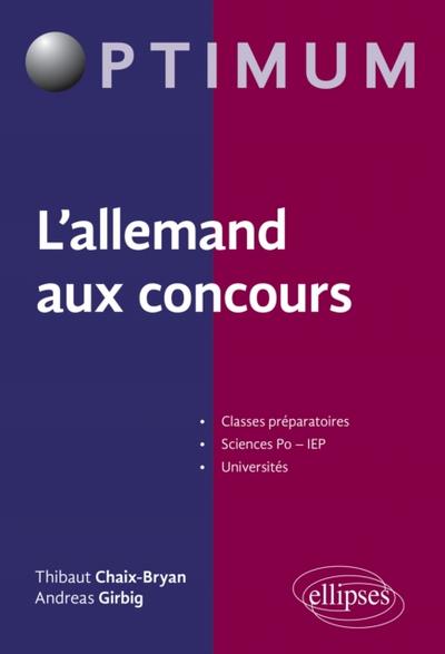 L’’allemand aux concours