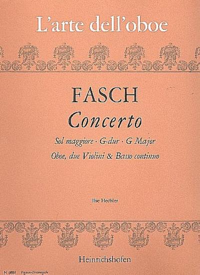 Konzert G-Dur für Oboe, 2 Violinen und Bc