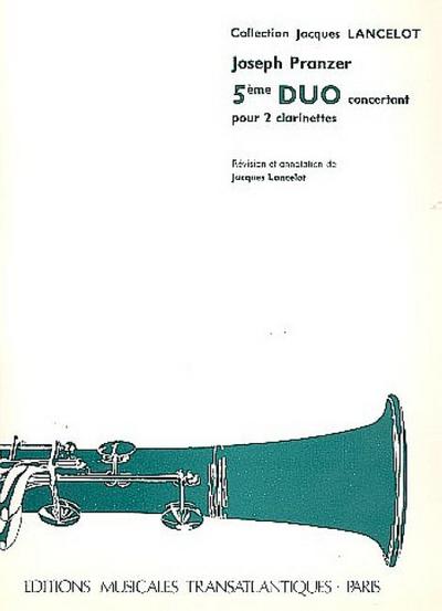 Duos concertants vol.5pour 2 clarinettes