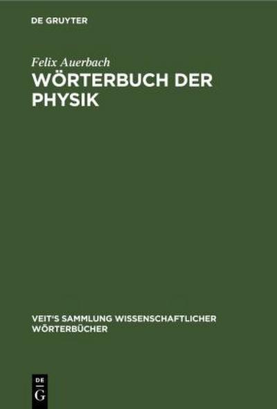 Wörterbuch der Physik