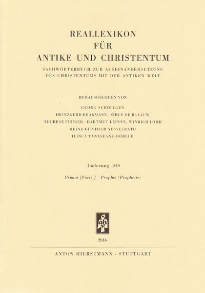 Reallexikon für Antike und Christentum