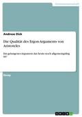 Die Qualität des Ergon-Arguments von Aristoteles