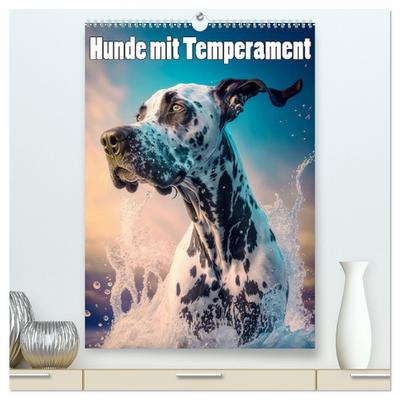 Hunde mit Temperament (hochwertiger Premium Wandkalender 2024 DIN A2 hoch), Kunstdruck in Hochglanz