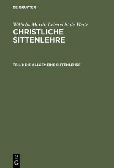 Die allgemeine Sittenlehre