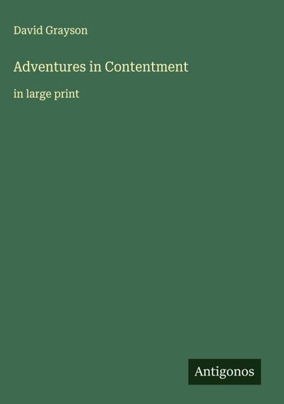 Adventures in Contentment