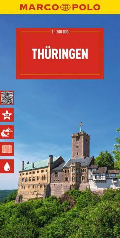 MARCO POLO Reisekarte Deutschland 07 Thüringen 1:200.000