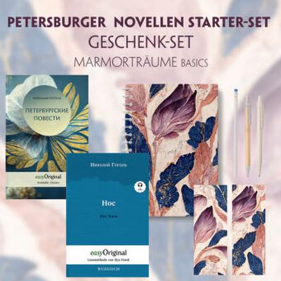 Petersburger Novellen Starter-Paket Geschenkset - 2 Bücher (mit Audio-Online) + Marmorträume Schreibset Basics, m. 2 Beilage, m. 2 Buch