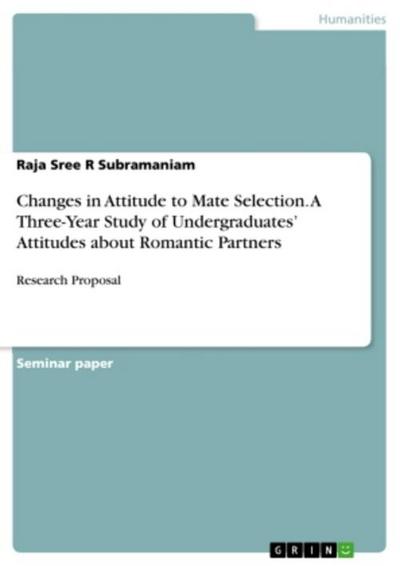 Changes in Attitude to Mate Selection. A Three-Year Study of Undergraduates’ Attitudes about Romantic Partners