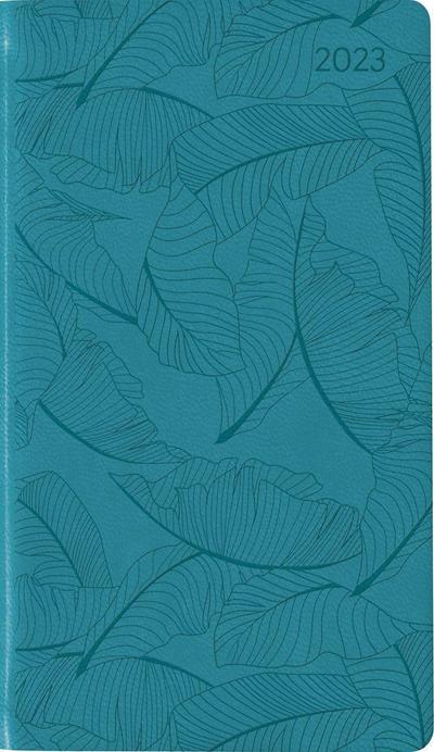 Ladytimer Slim Deluxe Turquoise 2023 - Taschen-Kalender 9x15,6 cm - Tucson Einband - mit Motivprägung - Weekly - 128 Seiten - Alpha Edition