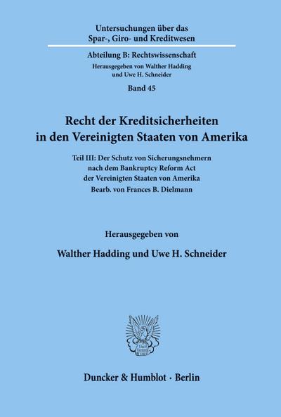 Recht der Kreditsicherheiten in den Vereinigten Staaten von Amerika.