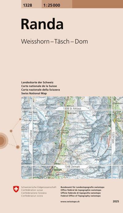 Swisstopo 1 : 25 000 Randa