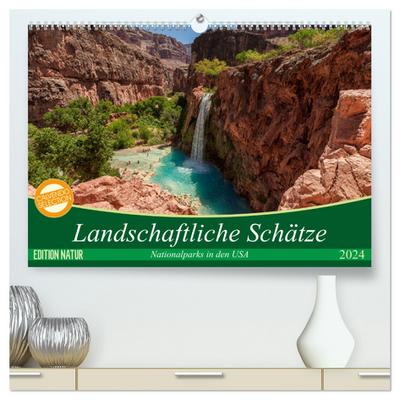 Landschaftliche Schätze (hochwertiger Premium Wandkalender 2024 DIN A2 quer), Kunstdruck in Hochglanz