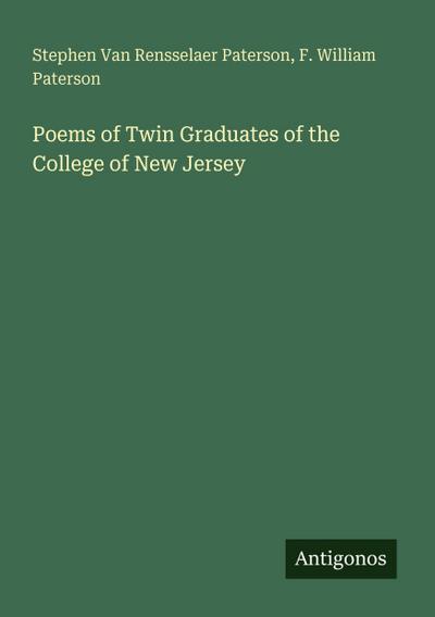 Poems of Twin Graduates of the College of New Jersey