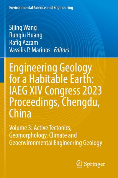 Engineering Geology for a Habitable Earth: IAEG XIV Congress 2023 Proceedings, Chengdu, China