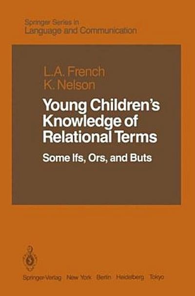 Young Children’s Knowledge of Relational Terms