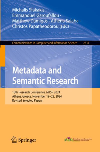 Metadata and Semantic Research