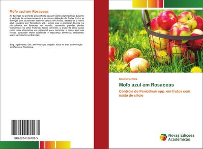 Mofo azul em Rosaceas