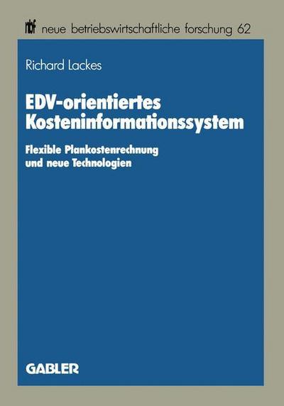 EDV-orientiertes Kosteninformationssystem