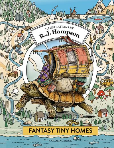 Fantasy Tiny Homes Coloring Book