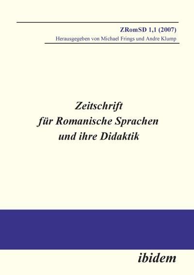 Zeitschrift für Romanische Sprachen und ihre Didaktik. H.1.1