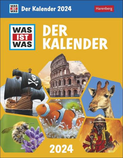 WAS IST WAS - Der Kalender. Tagesabreißkalender 2024. Kinderkalender zur beliebten Buchreihe. Tageskalender zum Abreißen - täglich Neues lernen mit dem Tischkalender 2024.