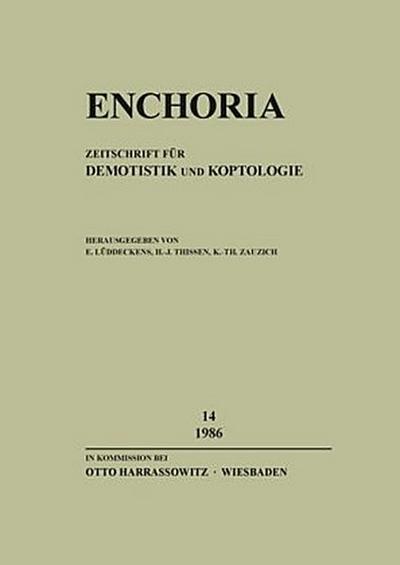 Enchoria / Enchoria 14 (1986). Bd.14/1986