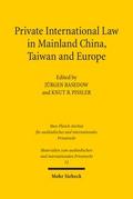 Private International Law in Mainland China, Taiwan and Europe
