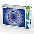 Mandala Blume des Lebens blau (Puzzle)