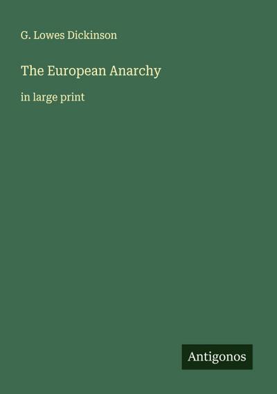 The European Anarchy