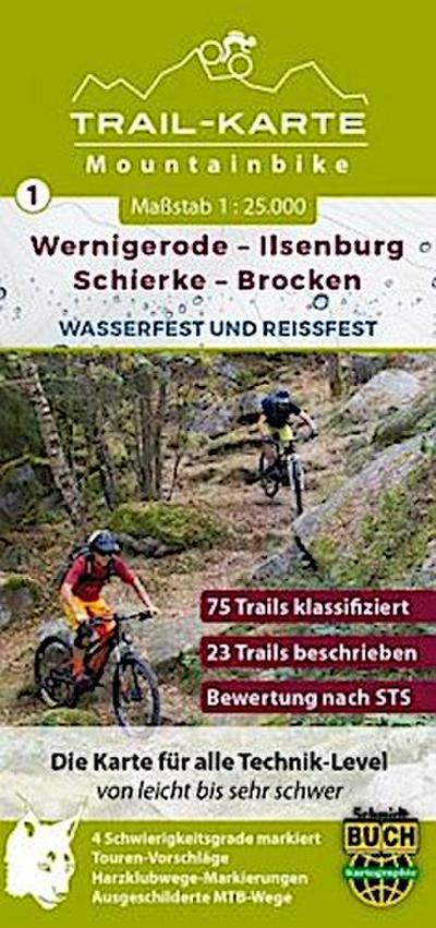 MTB Trail-Karte Harz: Wernigerode - Ilsenburg - Schierke - Brocken
