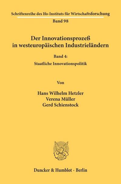 Der Innovationsprozeß in westeuropäischen Industrieländern.