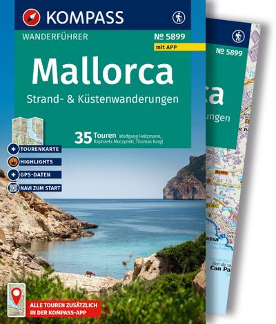 KOMPASS Wanderführer Mallorca Strand- und Küstenwanderungen, 35 Touren mit Extra-Tourenkarte