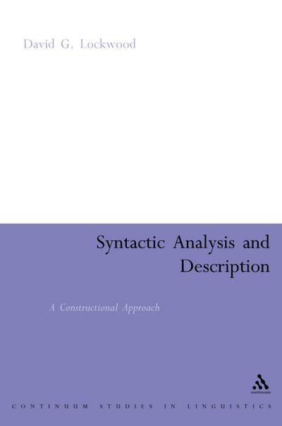 Syntactic Analysis and Description