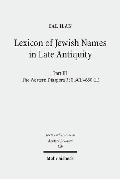 Lexicon of Jewish Names in Late Antiquity